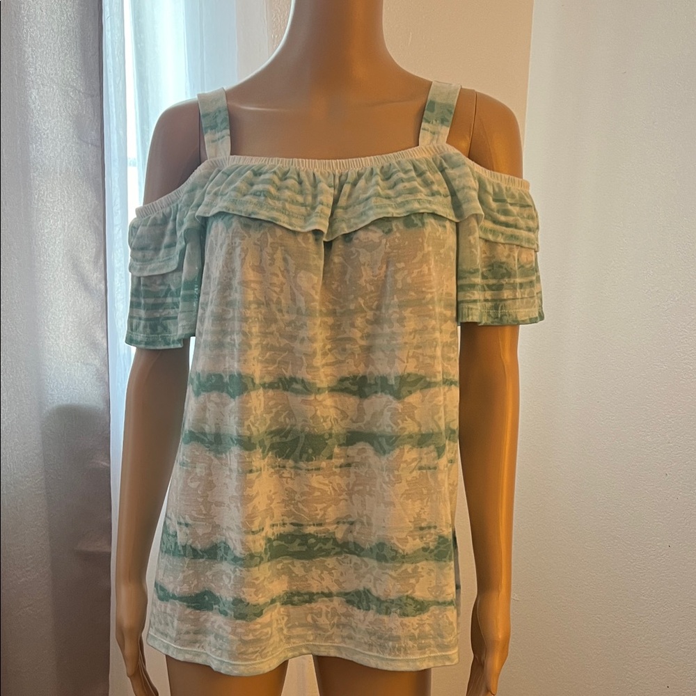 INC Women's Off-Shoulder Tie-Dye Top